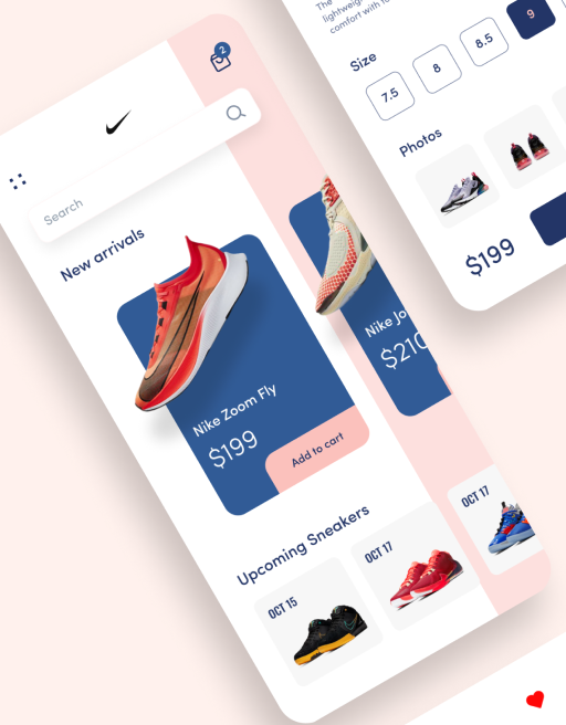Nike app design