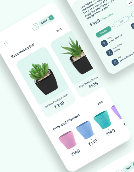 Plant store app design